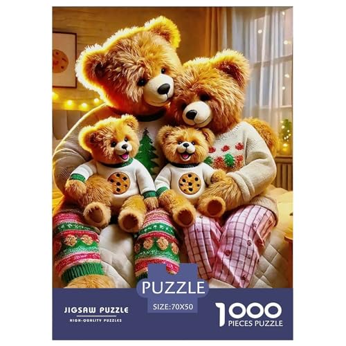 Süsser Kleiner Bär 1000 Piece Puzzle Puzzle for Men and Women Süße Tiere Puzzle Games for The Whole for Women, Gifts for Men for Older Children70x50cm/1000pcs von JCOUSDAEO