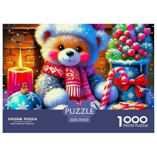 Süsser Kleiner Bär 1000 Piece Puzzle Puzzle for Men and Women Süße Tiere Puzzle Games for The Whole for Women, Gifts for Men for Older Children70x50cm/1000pcs von JCOUSDAEO