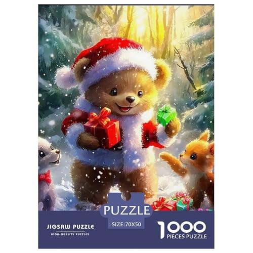 Süsser Kleiner Bär 1000 Piece Puzzle Puzzle for Men and Women Süße Tiere Puzzle Games for The Whole for Women, Gifts for Men for Older Children70x50cm/1000pcs von JCOUSDAEO