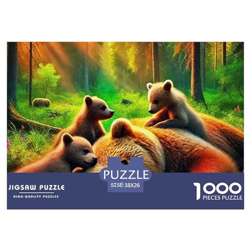Süsser Kleiner Bär 1000 Piece Puzzle Puzzle for Men and Women Süße Tiere Puzzles for Adults Educational Game Challenge Toy Gifts for Women, Gifts for Men for Older Children38x26cm/1000pcs von JCOUSDAEO