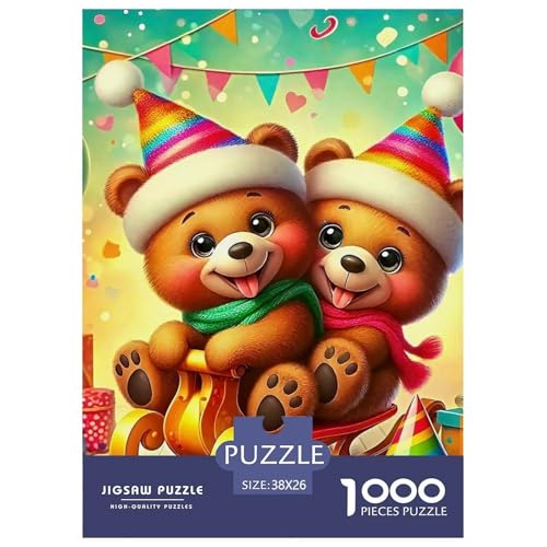 Süsser Kleiner Bär 1000 Piece Puzzle Puzzle for Men and Women Süße Tiere Puzzles for Adults Educational Game Challenge Toy Gifts for Women, Gifts for Men for Older Children38x26cm/1000pcs von JCOUSDAEO