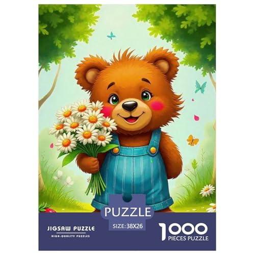 Süsser Kleiner Bär 1000 Piece Puzzle Puzzle for Men and Women Süße Tiere Puzzles for Adults Educational Game Challenge Toy Gifts for Women, Gifts for Men for Older Children38x26cm/1000pcs von JCOUSDAEO
