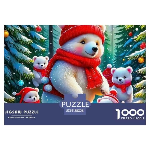 Süsser Kleiner Bär 1000 Piece Puzzle Puzzle for Men and Women Süße Tiere Puzzles for Adults Educational Game Challenge Toy Gifts for Women, Gifts for Men for Older Children38x26cm/1000pcs von JCOUSDAEO