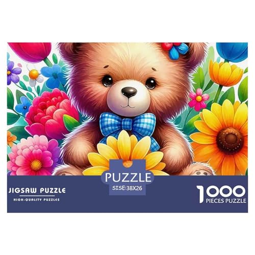 Süsser Kleiner Bär 1000 Piece Puzzle Puzzle for Men and Women Süße Tiere Puzzles for Adults Educational Game Challenge Toy Gifts for Women, Gifts for Men for Older Children38x26cm/1000pcs von JCOUSDAEO
