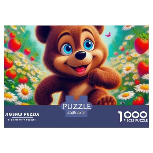 Süsser Kleiner Bär 1000 Piece Puzzle Puzzle for Men and Women Süße Tiere Puzzles for Adults and Children Gifts for Women, Gifts for Men for Children from 14 Years38x26cm/1000pcs von JCOUSDAEO