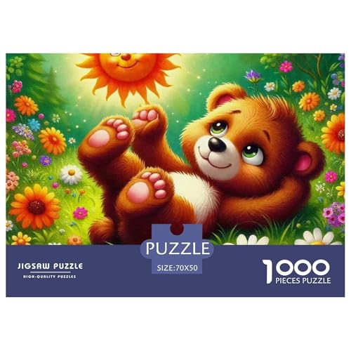 Süsser Kleiner Bär 1000 Piece Puzzle Puzzle for Men and Women Süße Tiere Puzzles for Adults and Children Gifts for Women, Gifts for Men for Children from 14 Years70x50cm/1000pcs von JCOUSDAEO