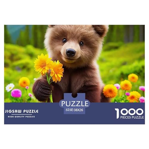 Süsser Kleiner Bär 1000 Piece Puzzle Puzzle for Men and Women Süße Tiere Puzzles for Adults and Children Gifts for Women, Gifts for Men for Older Children38x26cm/1000pcs von JCOUSDAEO