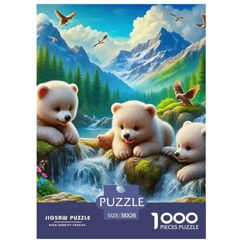 Süsser Kleiner Bär 1000 Piece Puzzle Puzzle for Men and Women Süße Tiere Puzzles for Adults and Children Gifts for Women, Gifts for Men for Older Children38x26cm/1000pcs von JCOUSDAEO