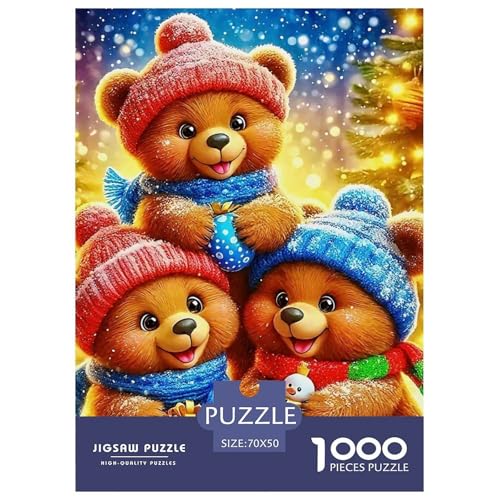 Süsser Kleiner Bär 1000 Piece Puzzle Puzzle for Men and Women Süße Tiere Puzzles for Adults and Children Gifts for Women, Gifts for Men for Older Children70x50cm/1000pcs von JCOUSDAEO