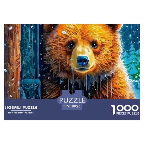Süsser Kleiner Bär Puzzle 1000 Pieces A Challenging Puzzle Süße Tiere Puzzle Games for The Whole Family Colourful Toy for Children from 8-12 Years for Children from 14 Years38x26cm/1000pcs von JCOUSDAEO