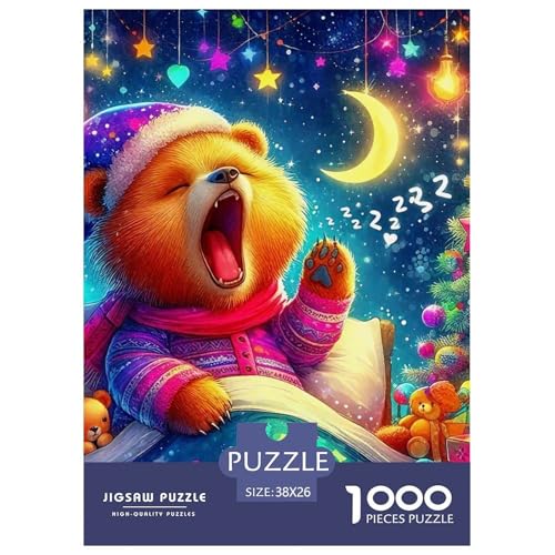 Süsser Kleiner Bär Puzzle 1000 Pieces A Challenging Puzzle Süße Tiere Puzzle Games for The Whole Family Colourful Toy for Children from 8-12 Years for Older Children38x26cm/1000pcs von JCOUSDAEO