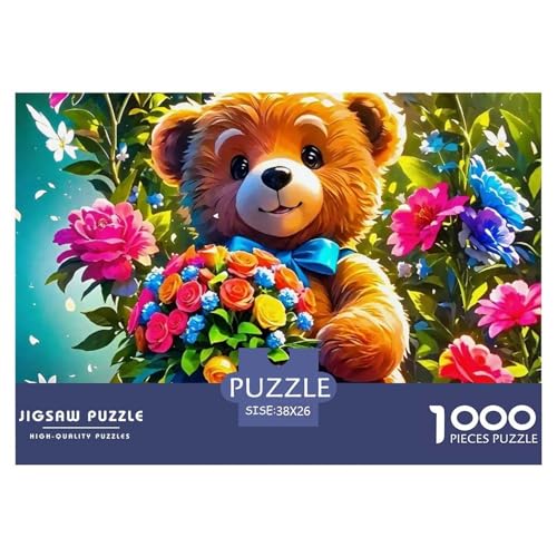 Süsser Kleiner Bär Puzzle 1000 Pieces A Challenging Puzzle Süße Tiere Puzzle Games for The Whole Family Colourful Toy for Children from 8-12 Years for Older Children38x26cm/1000pcs von JCOUSDAEO