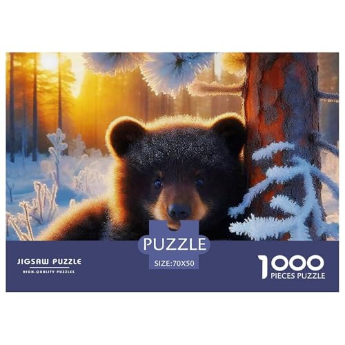 Süsser Kleiner Bär Puzzle 1000 Pieces A Challenging Puzzle Süße Tiere Puzzle Games for The Whole Family Colourful Toy for Children from 8-12 Years for Older Children70x50cm/1000pcs von JCOUSDAEO