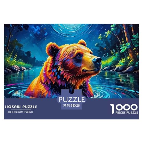 Süsser Kleiner Bär Puzzle 1000 Pieces A Challenging Puzzle Süße Tiere Puzzle Games for The Whole for Women, Gifts for Men for Children from 14 Years38x26cm/1000pcs von JCOUSDAEO