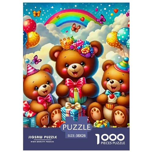Süsser Kleiner Bär Puzzle 1000 Pieces A Challenging Puzzle Süße Tiere Puzzle Games for The Whole for Women, Gifts for Men for Children from 14 Years38x26cm/1000pcs von JCOUSDAEO