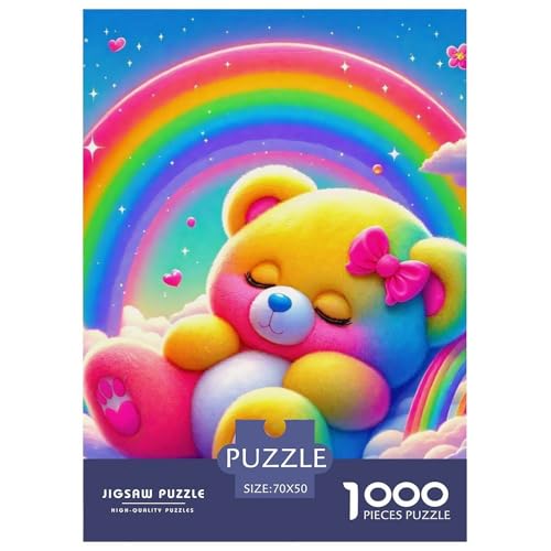 Süsser Kleiner Bär Puzzle 1000 Pieces A Challenging Puzzle Süße Tiere Puzzle Games for The Whole for Women, Gifts for Men for Children from 14 Years70x50cm/1000pcs von JCOUSDAEO