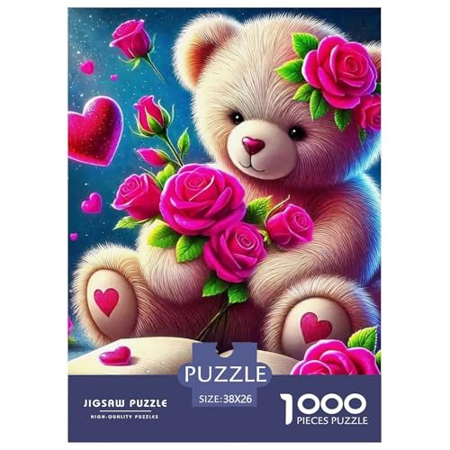 Süsser Kleiner Bär Puzzle 1000 Pieces A Challenging Puzzle Süße Tiere Puzzle Games for The Whole for Women, Gifts for Men for Older Children38x26cm/1000pcs von JCOUSDAEO