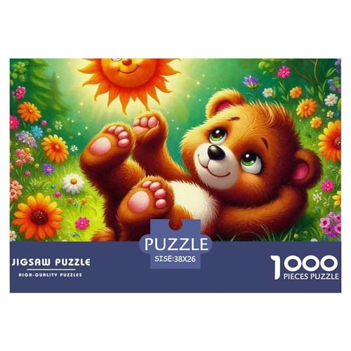 Süsser Kleiner Bär Puzzle 1000 Pieces A Challenging Puzzle Süße Tiere Puzzle Games for The Whole for Women, Gifts for Men for Older Children38x26cm/1000pcs von JCOUSDAEO