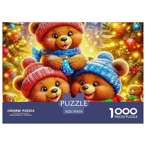 Süsser Kleiner Bär Puzzle 1000 Pieces A Challenging Puzzle Süße Tiere Puzzle Games for The Whole for Women, Gifts for Men for Older Children70x50cm/1000pcs von JCOUSDAEO