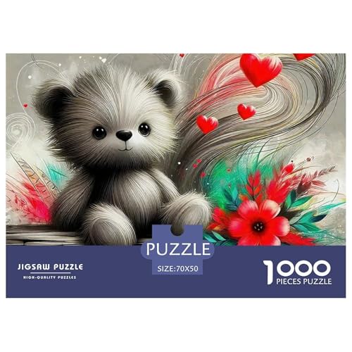 Süsser Kleiner Bär Puzzle 1000 Pieces A Challenging Puzzle Süße Tiere Puzzle Games for The Whole for Women, Gifts for Men for Older Children70x50cm/1000pcs von JCOUSDAEO