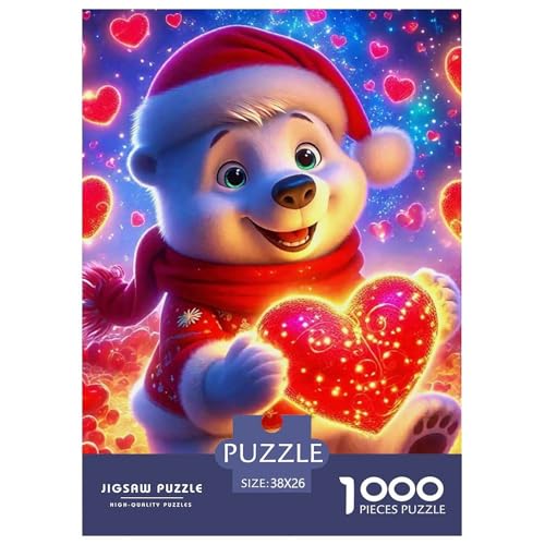 Süsser Kleiner Bär Puzzle 1000 Pieces A Challenging Puzzle Süße Tiere Puzzles for Adults Educational Game Challenge Toy Colourful Toy for Children from 8-12 Years for Older Children38x26cm/1000pcs von JCOUSDAEO