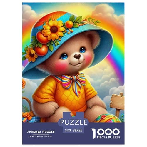 Süsser Kleiner Bär Puzzle 1000 Pieces A Challenging Puzzle Süße Tiere Puzzles for Adults Educational Game Challenge Toy Colourful Toy for Children from 8-12 Years for Older Children38x26cm/1000pcs von JCOUSDAEO