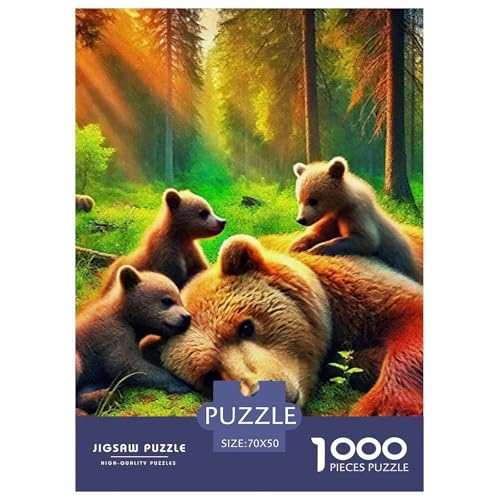 Süsser Kleiner Bär Puzzle 1000 Pieces A Challenging Puzzle Süße Tiere Puzzles for Adults Educational Game Challenge Toy Colourful Toy for Children from 8-12 Years for Older Children70x50cm/1000pcs von JCOUSDAEO