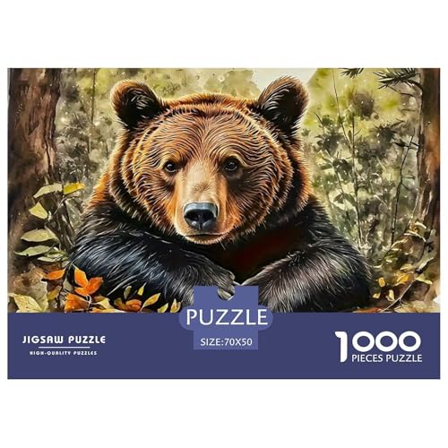 Süsser Kleiner Bär Puzzle 1000 Pieces A Challenging Puzzle Süße Tiere Puzzles for Adults Educational Game Challenge Toy Colourful Toy for Children from 8-12 Years for Older Children70x50cm/1000pcs von JCOUSDAEO