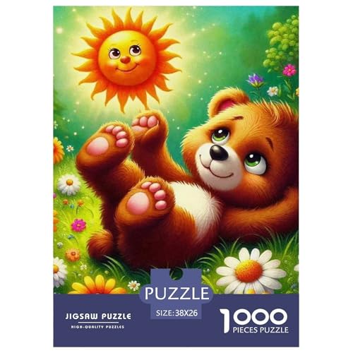 Süsser Kleiner Bär Puzzle 1000 Pieces A Challenging Puzzle Süße Tiere Puzzles for Adults Educational Game Challenge Toy Gifts for Women, Gifts for Men for Children from 14 Years38x26cm/1000pcs von JCOUSDAEO