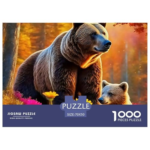 Süsser Kleiner Bär Puzzle 1000 Pieces A Challenging Puzzle Süße Tiere Puzzles for Adults Educational Game Challenge Toy Gifts for Women, Gifts for Men for Children from 14 Years70x50cm/1000pcs von JCOUSDAEO