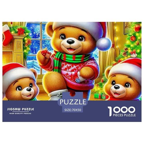 Süsser Kleiner Bär Puzzle 1000 Pieces A Challenging Puzzle Süße Tiere Puzzles for Adults Educational Game Challenge Toy Gifts for Women, Gifts for Men for Children from 14 Years70x50cm/1000pcs von JCOUSDAEO