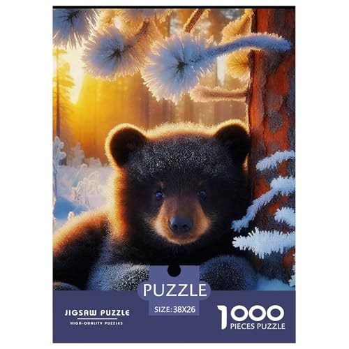 Süsser Kleiner Bär Puzzle 1000 Pieces A Challenging Puzzle Süße Tiere Puzzles for Adults Educational Game Challenge Toy Gifts for Women, Gifts for Men for Older Children38x26cm/1000pcs von JCOUSDAEO