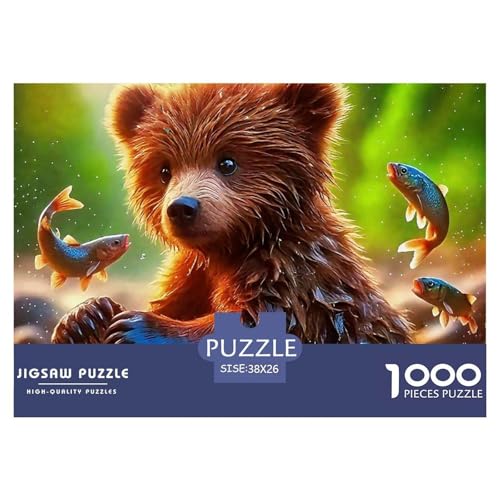 Süsser Kleiner Bär Puzzle 1000 Pieces A Challenging Puzzle Süße Tiere Puzzles for Adults Educational Game Challenge Toy Gifts for Women, Gifts for Men for Older Children38x26cm/1000pcs von JCOUSDAEO