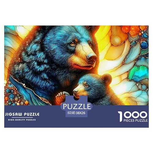 Süsser Kleiner Bär Puzzle 1000 Pieces A Challenging Puzzle Süße Tiere Puzzles for Adults and Children Colourful Toy for Children from 8-12 Years for Older Children38x26cm/1000pcs von JCOUSDAEO