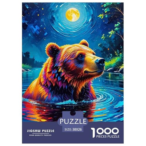 Süsser Kleiner Bär Puzzle 1000 Pieces A Challenging Puzzle Süße Tiere Puzzles for Adults and Children Colourful Toy for Children from 8-12 Years for Older Children38x26cm/1000pcs von JCOUSDAEO