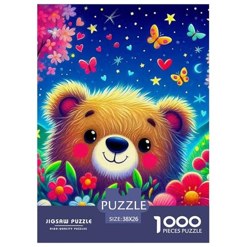 Süsser Kleiner Bär Puzzle 1000 Pieces A Challenging Puzzle Süße Tiere Puzzles for Adults and Children Colourful Toy for Children from 8-12 Years for Older Children38x26cm/1000pcs von JCOUSDAEO