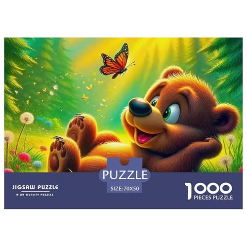 Süsser Kleiner Bär Puzzle 1000 Pieces A Challenging Puzzle Süße Tiere Puzzles for Adults and Children Colourful Toy for Children from 8-12 Years for Older Children70x50cm/1000pcs von JCOUSDAEO