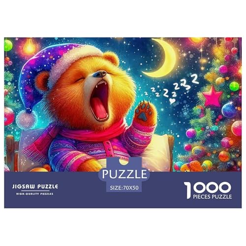 Süsser Kleiner Bär Puzzle 1000 Pieces A Challenging Puzzle Süße Tiere Puzzles for Adults and Children Colourful Toy for Children from 8-12 Years for Older Children70x50cm/1000pcs von JCOUSDAEO