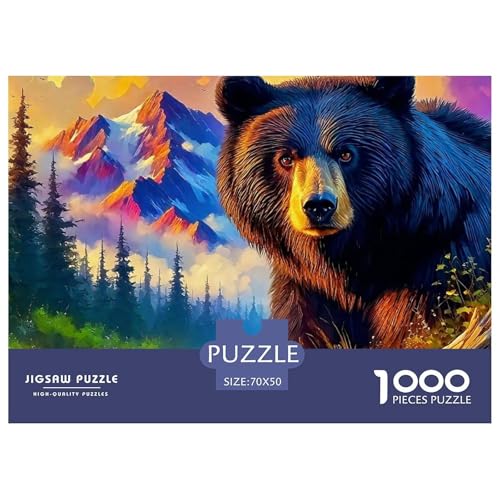 Süsser Kleiner Bär Puzzle 1000 Pieces A Challenging Puzzle Süße Tiere Puzzles for Adults and Children Colourful Toy for Children from 8-12 Years for Older Children70x50cm/1000pcs von JCOUSDAEO