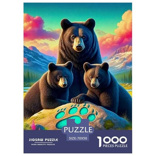Süsser Kleiner Bär Puzzle 1000 Pieces A Challenging Puzzle Süße Tiere Puzzles for Adults and Children Colourful Toy for Children from 8-12 Years for Older Children70x50cm/1000pcs von JCOUSDAEO