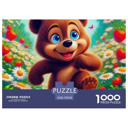 Süsser Kleiner Bär Puzzle 1000 Pieces A Challenging Puzzle Süße Tiere Puzzles for Adults and Children Colourful Toy for Children from 8-12 Years for Older Children70x50cm/1000pcs von JCOUSDAEO