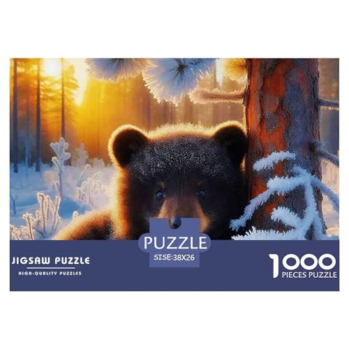 Süsser Kleiner Bär Puzzle 1000 Pieces A Challenging Puzzle Süße Tiere Puzzles for Adults and Children Gifts for Women, Gifts for Men for Children from 14 Years38x26cm/1000pcs von JCOUSDAEO