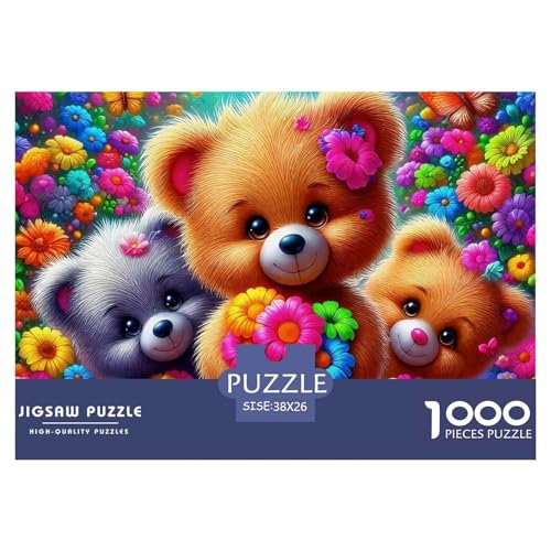 Süsser Kleiner Bär Puzzle 1000 Pieces A Challenging Puzzle Süße Tiere Puzzles for Adults and Children Gifts for Women, Gifts for Men for Children from 14 Years38x26cm/1000pcs von JCOUSDAEO