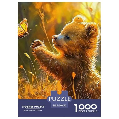 Süsser Kleiner Bär Puzzle 1000 Pieces A Challenging Puzzle Süße Tiere Puzzles for Adults and Children Gifts for Women, Gifts for Men for Children from 14 Years70x50cm/1000pcs von JCOUSDAEO