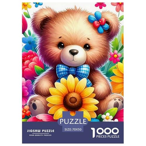 Süsser Kleiner Bär Puzzle 1000 Pieces A Challenging Puzzle Süße Tiere Puzzles for Adults and Children Gifts for Women, Gifts for Men for Children from 14 Years70x50cm/1000pcs von JCOUSDAEO