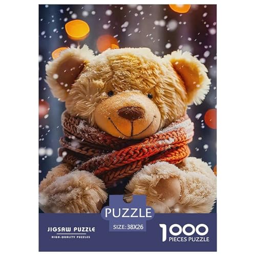 Süsser Kleiner Bär Puzzle 1000 Pieces A Challenging Puzzle Süße Tiere Puzzles for Adults and Children Gifts for Women, Gifts for Men for Older Children38x26cm/1000pcs von JCOUSDAEO