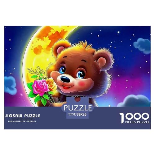 Süsser Kleiner Bär Puzzle 1000 Pieces A Challenging Puzzle Süße Tiere Puzzles for Adults and Children Gifts for Women, Gifts for Men for Older Children38x26cm/1000pcs von JCOUSDAEO