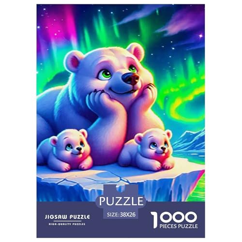 Süsser Kleiner Bär Puzzle 1000 Pieces A Challenging Puzzle Süße Tiere Puzzles for Adults and Children Gifts for Women, Gifts for Men for Older Children38x26cm/1000pcs von JCOUSDAEO