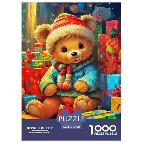 Süsser Kleiner Bär Puzzle 1000 Pieces A Challenging Puzzle Süße Tiere Puzzles for Adults and Children Gifts for Women, Gifts for Men for Older Children70x50cm/1000pcs von JCOUSDAEO