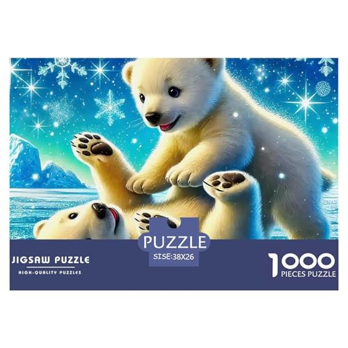 Süsser Kleiner Bär Puzzle 1000 Pieces Puzzle for Men and Women Süße Tiere Puzzle Games for The Whole Family Colourful Toy for Children from 8-12 Years for Older Children38x26cm/1000pcs von JCOUSDAEO